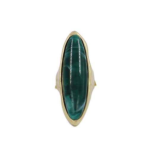 Fashion Large Oval Stone Ring #KR2187 - Multiple Colors (PC)