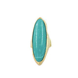 Fashion Large Oval Stone Ring #KR2187 - Multiple Colors (PC)