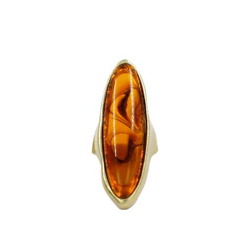 Fashion Large Oval Stone Ring #KR2187 - Multiple Colors (PC)