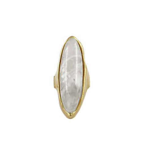 Fashion Large Oval Stone Ring #KR2187 - Multiple Colors (PC)