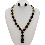 Fashion Teardrop Statement Necklace Set #KS2121 - Multiple Colors (PC)