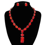 Fashion Teardrop Statement Necklace Set #KS2121 - Multiple Colors (PC)