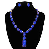 Fashion Teardrop Statement Necklace Set #KS2121 - Multiple Colors (PC)