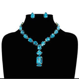 Fashion Teardrop Statement Necklace Set #KS2121 - Multiple Colors (PC)