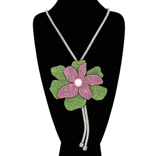 Fashion Rhinestone Flower Necklace #KS2159 - Multiple Colors (PC)