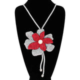 Fashion Rhinestone Flower Necklace #KS2159 - Multiple Colors (PC)