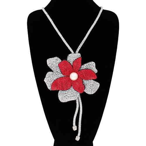 Fashion Rhinestone Flower Necklace #KS2159 - Multiple Colors (PC)