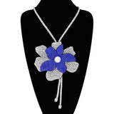 Fashion Rhinestone Flower Necklace #KS2159 - Multiple Colors (PC)