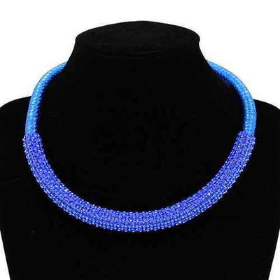 Fashion Rhinestone Collar Necklace #KS2199 - Multiple Colors (PC)