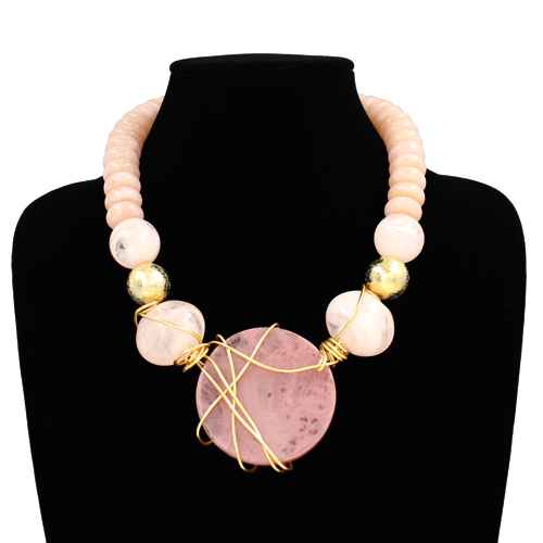 Fashion Bead Statement Necklace #KS2210 - Multiple Colors (PC)