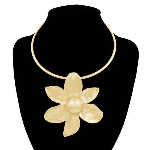 Fashion Flower Collar Necklace #KS2229GD (PC)