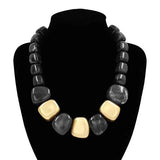 Fashion Large Square Bead Necklace #KS2238 - Multiple Colors (PC)