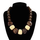 Fashion Large Square Bead Necklace #KS2238 - Multiple Colors (PC)