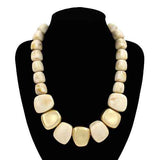 Fashion Large Square Bead Necklace #KS2238 - Multiple Colors (PC)