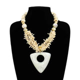 Fashion Stone Pendant Long Necklace #KS2252 - Multiple Colors (PC)