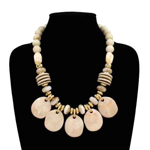 Fashion Beaded Statement Necklace #KS2253 - Multiple Colors (PC)