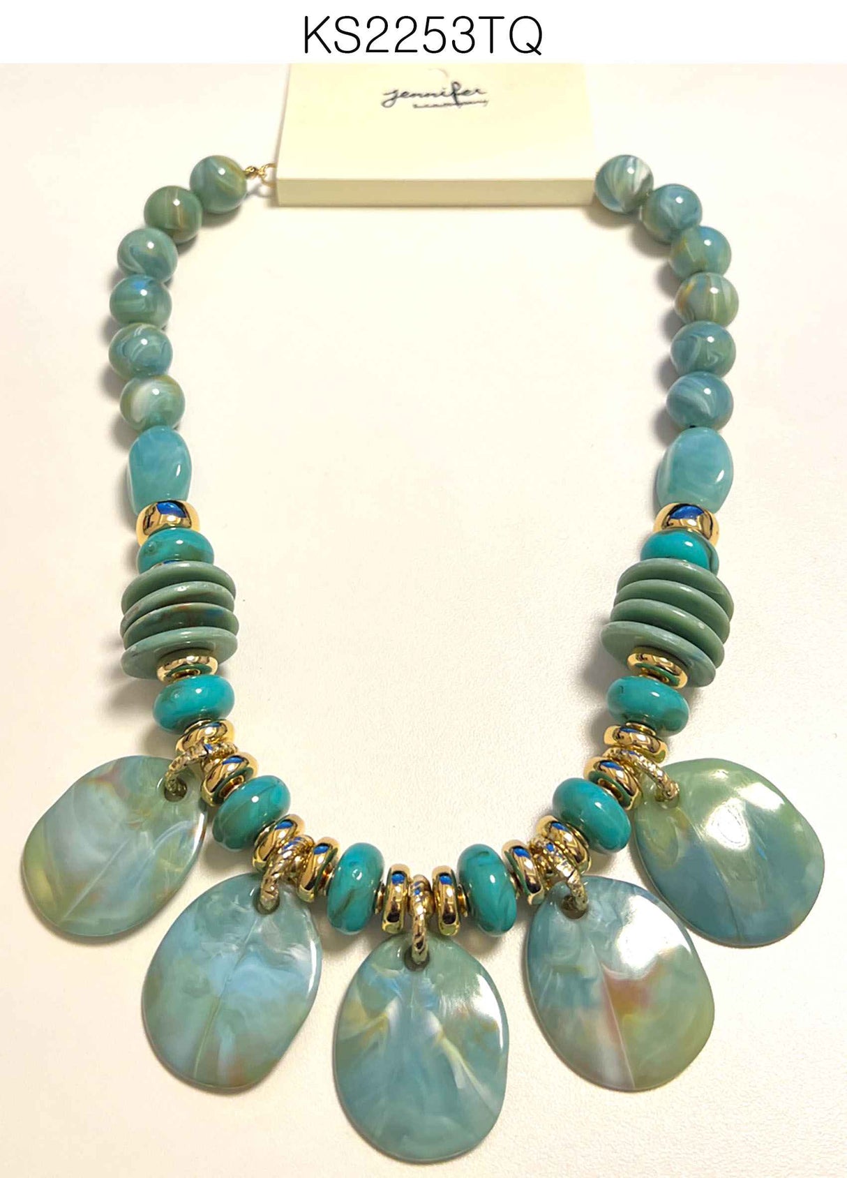 Fashion Beaded Statement Necklace #KS2253 - Multiple Colors (PC)