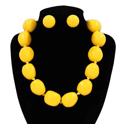 Fashion Large Bubble Bead Necklace Set #KS2265 - Multiple Colors (PC)
