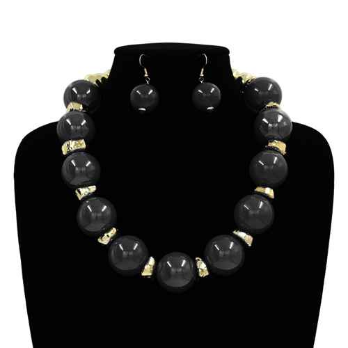 Fashion Bubble Bead Necklace Set #KS2273 - Multiple Colors (PC)