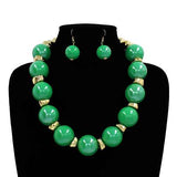 Fashion Bubble Bead Necklace Set #KS2273 - Multiple Colors (PC)