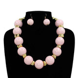 Fashion Bubble Bead Necklace Set #KS2273 - Multiple Colors (PC)