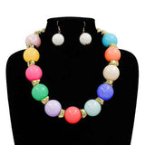 Fashion Bubble Bead Necklace Set #KS2273 - Multiple Colors (PC)