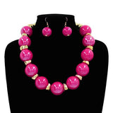 Fashion Bubble Bead Necklace Set #KS2273 - Multiple Colors (PC)