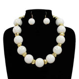Fashion Bubble Bead Necklace Set #KS2273 - Multiple Colors (PC)