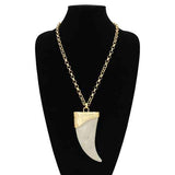 Fashion Long Horn Pendant Necklace #KS2280 - Multiple Colors (PC)