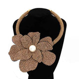 Fashion Flower Statement Collar Necklace #KS2295 - Multiple Colors (PC)