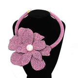 Fashion Flower Statement Collar Necklace #KS2295 - Multiple Colors (PC)