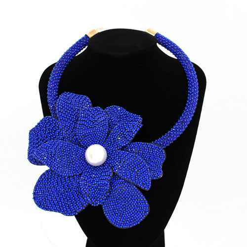 Fashion Flower Statement Collar Necklace #KS2295 - Multiple Colors (PC)