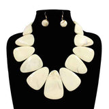 Fashion Stone Bib Necklace Set #KS2298 - Multiple Colors (PC)