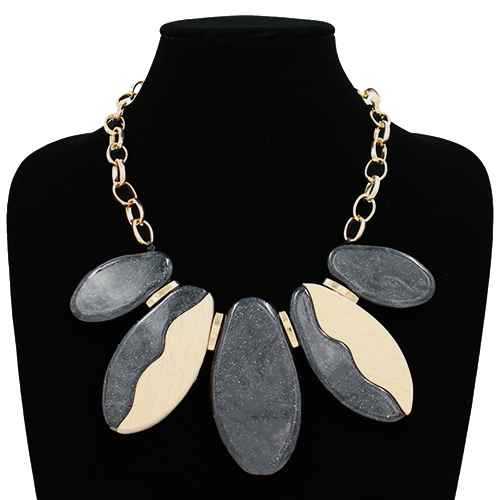 Fashion Two-Tone Chain Necklace Set #KS2313 - Multiple Colors (PC)
