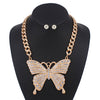 Fashion Rhinestone Butterfly Necklace #KS5112GDCLR (PC)