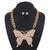 Fashion Rhinestone Butterfly Necklace #KS5112GDCLR (PC)