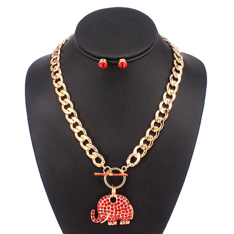 Fashion Chain Necklace Set #KS7177GDLSM  (PC)