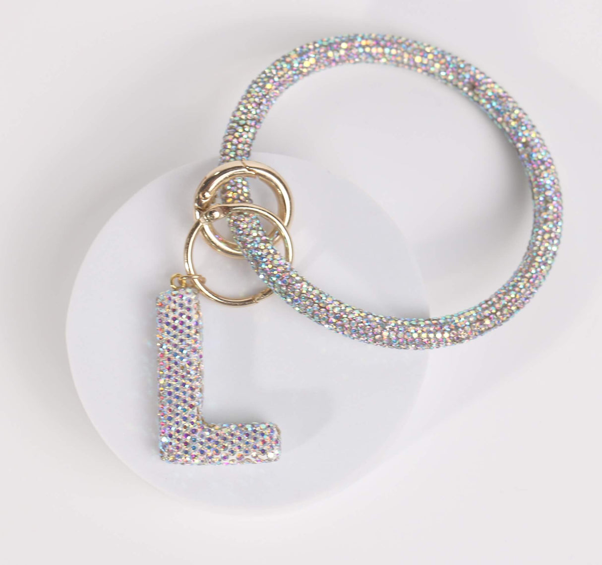 Fashion Wristlet Initial Keychain (PC)