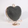 Fashion Clutch Heart Bag W/Rhinetsones #LA6152 - Multiple Colors (PC)