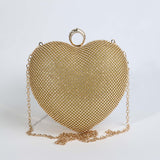 Fashion Clutch Heart Bag W/Rhinetsones #LA6152 - Multiple Colors (PC)