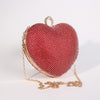 Fashion Clutch Heart Bag W/Rhinetsones #LA6152 - Multiple Colors (PC)