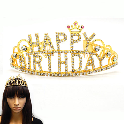 Fashion "Happy Birthday" Crown #LD3069 - Multiple Colors (PC)