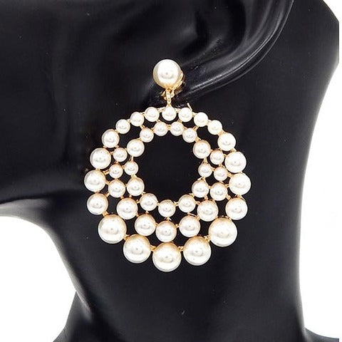Fashion Pearl Earrings #LE3263 - Multiple Colors (PC)