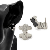 Fashion Mini Four-Leaf Clover Earrings #LE3279 - Multiple Colors (PC)