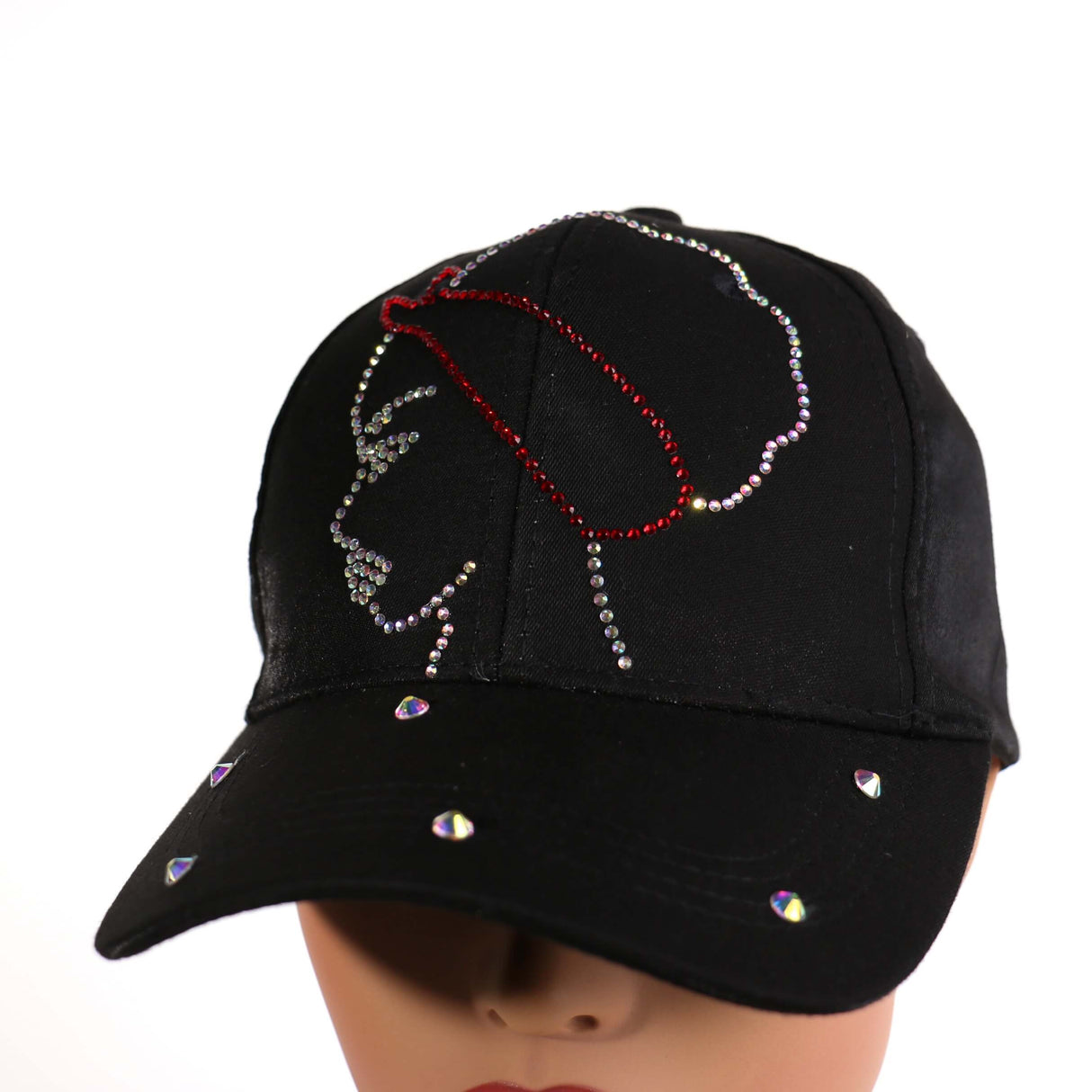 Fashion Hat W/ Rhinestone Design #LH3418BKAFRO - (PC)