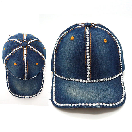 Fashion Denim Stone Hat #LH3459 - Multiple Colors (PC)