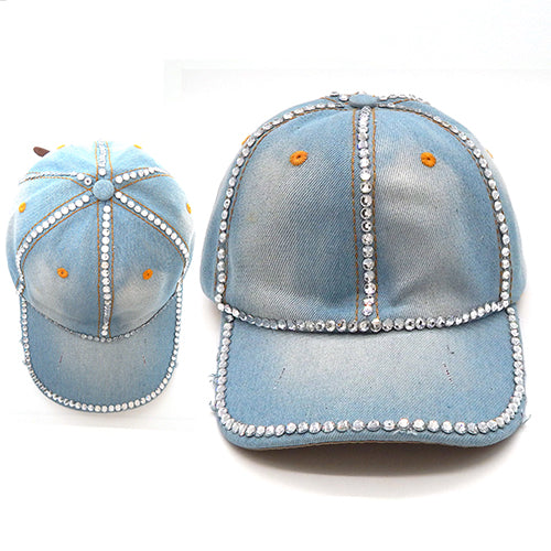 Fashion Denim Stone Hat #LH3459 - Multiple Colors (PC)