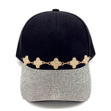 Fashion Rhinestone Cap W/Bling Clovers #LH8459 - Multiple Colors (PC)