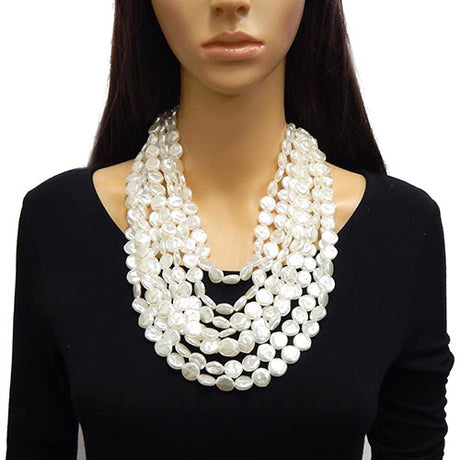 Fashion Pearl Design Necklace #LN3334 - Multiple Colors (PC)