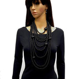 Fashion X-Long Pearl Necklace Set #LS2057 - Multiple Colors (PC)